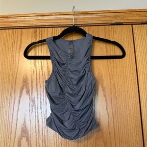 Garage Charcoal Ruched Tank Top